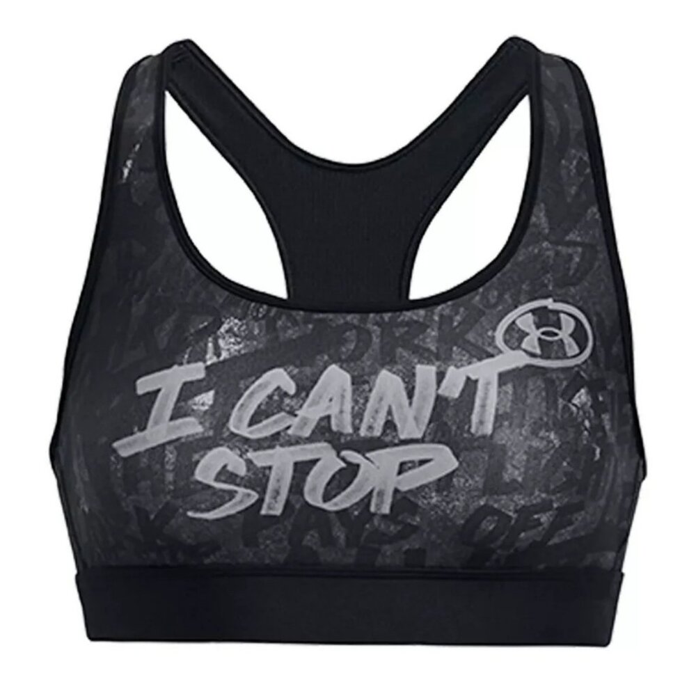 NWT Under Armour Sports Bra Womens Size Small HeatGear Alter Ego Mid Support Bla